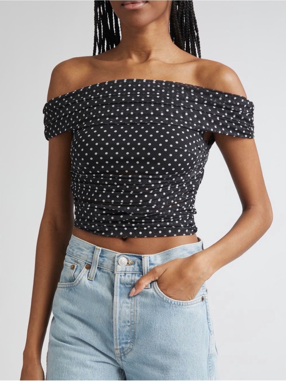 Alice + Olivia isadola polka dot top